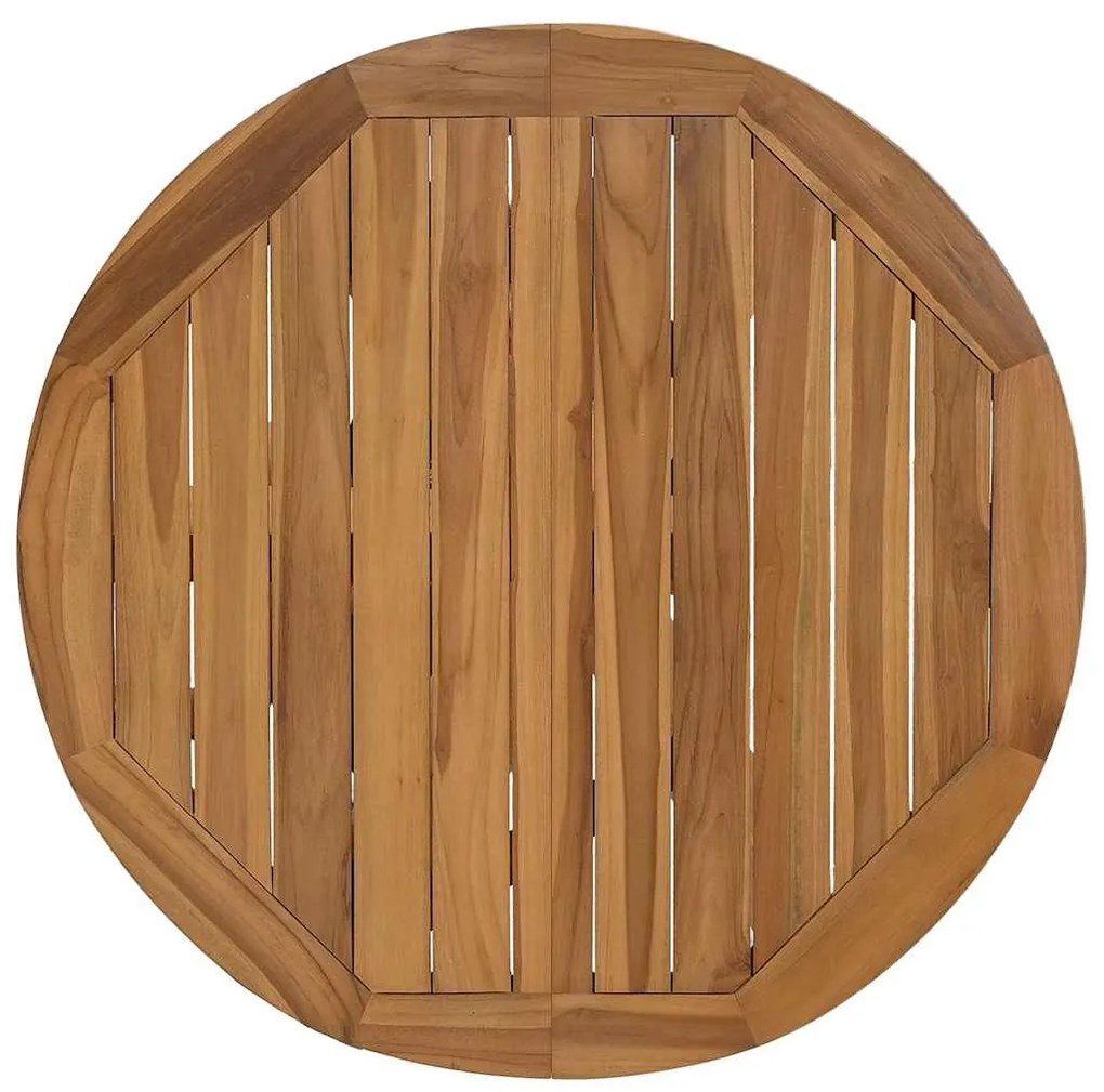 vidaXL Τραπέζι Κήπου Ø109x74 εκ. από Μασίφ Ξύλο Teak