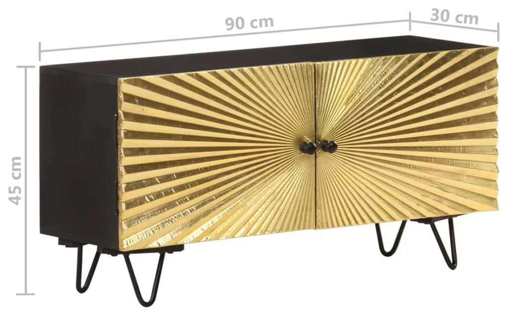 vidaXL Έπιπλο Τηλεόρασης 90 x 30 x 45 εκ. από Μασίφ Ξύλο Μάνγκο