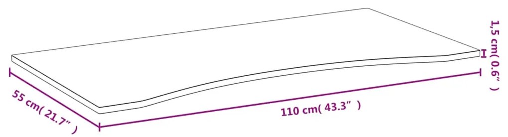 vidaXL Επιφάνεια Γραφείου 110 x 55 x 1,5 εκ. από Μπαμπού