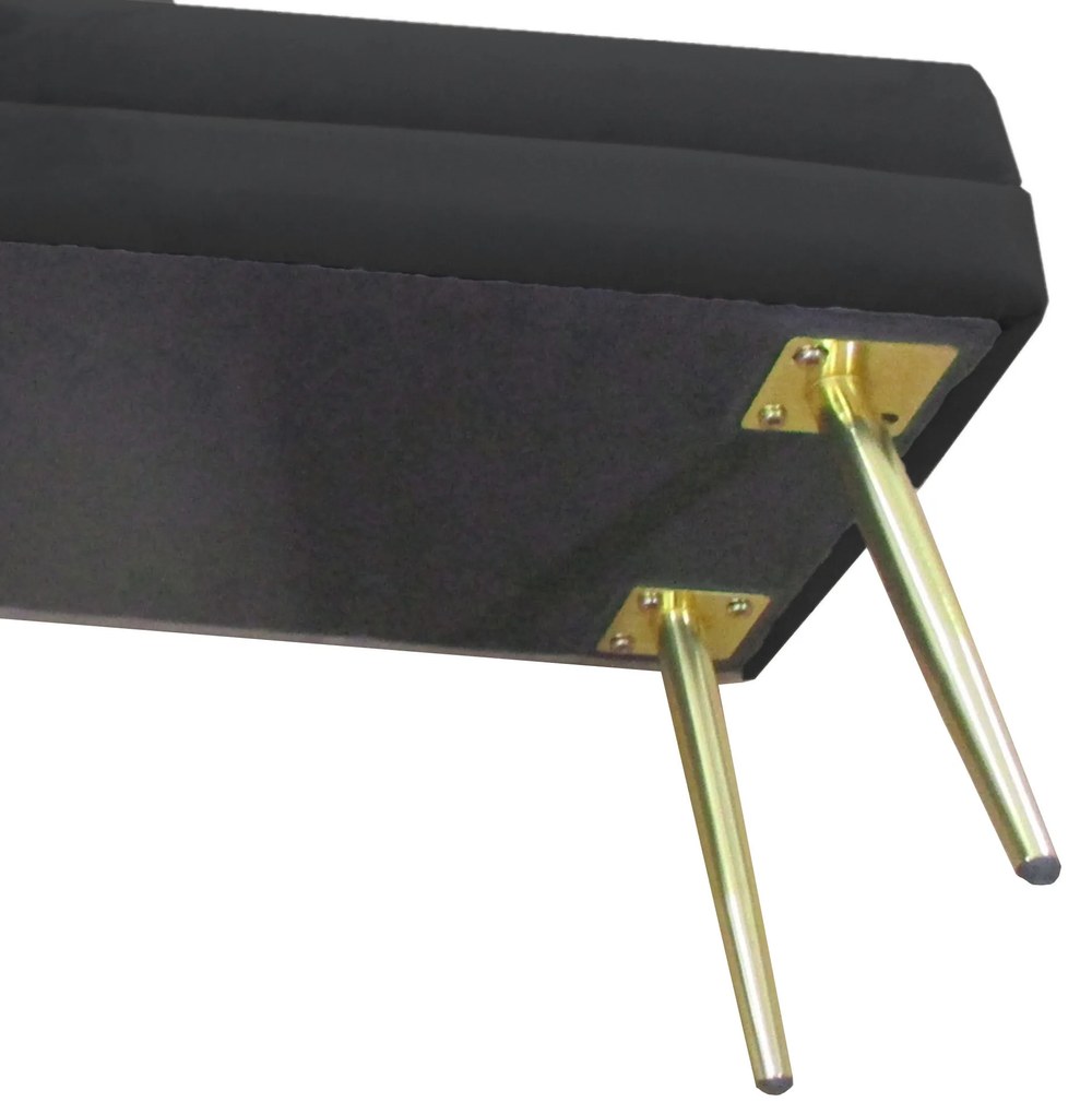 HOMCOM Τραπεζάκι-παγκάκι, με αποθηκευτικό χώρο, ατσάλι, 100 cm x 37,5 cm x 42 cm, μαύρο