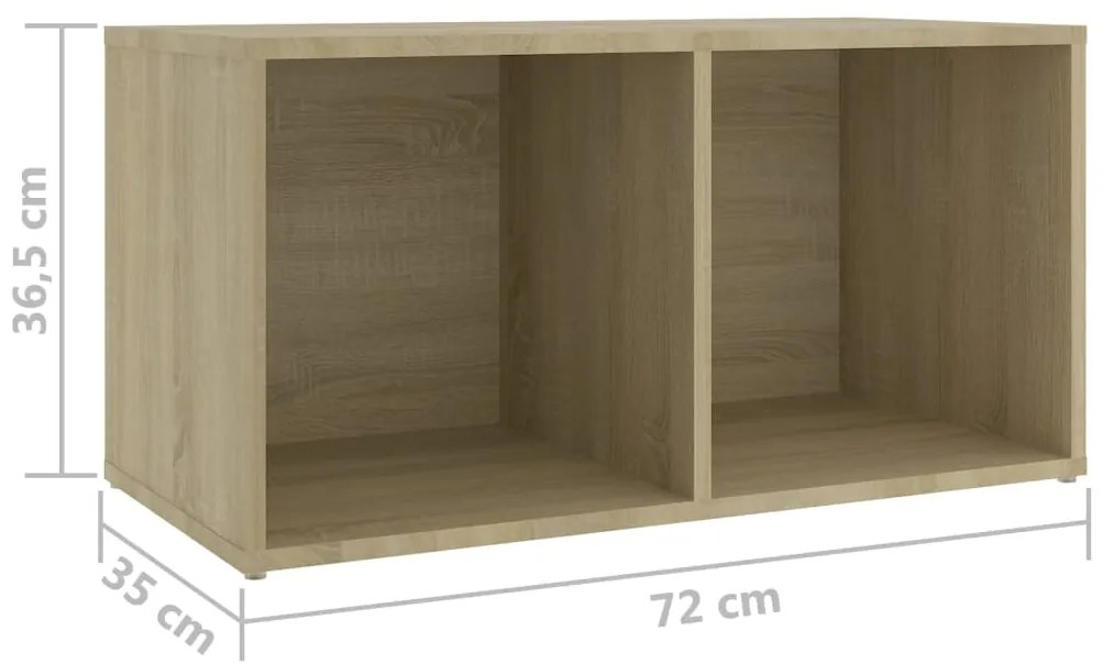 Έπιπλα Τηλεόρασης 4 τεμ Sonoma Δρυς 72x35x36,5εκ Επεξ. Ξύλο 3079973