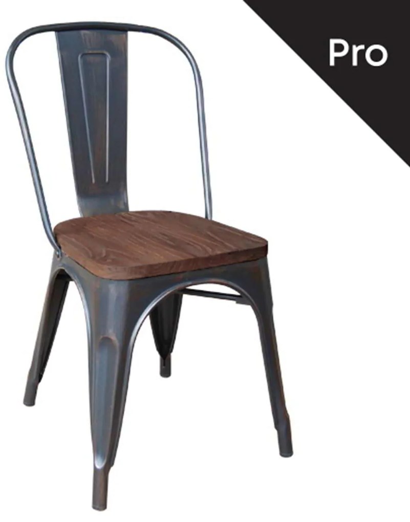 Καρέκλα RELIX Wood Antique Black High 45x51x85cm