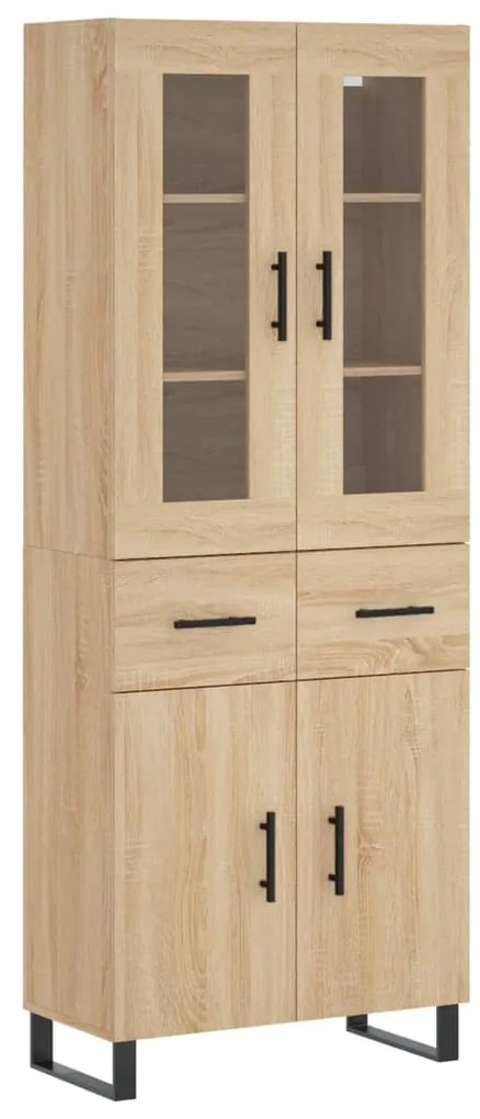 vidaXL Ντουλάπι Sonoma δρυς 69,5 x 34 x 180 εκ. από Επεξεργασμένο Ξύλο