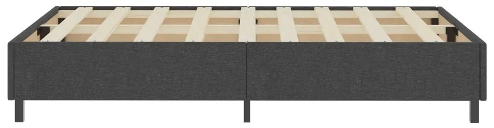 vidaXL Κρεβάτι Boxspring Σκούρο Γκρι 120 x 200 εκ. Υφασμάτινο