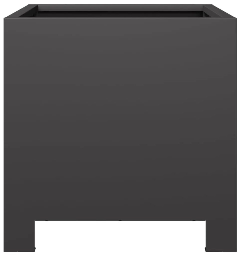 vidaXL Ζαρντινιέρες Κήπου 2 τεμ. Μαύρο 30x30x30 εκ. από Ατσάλι