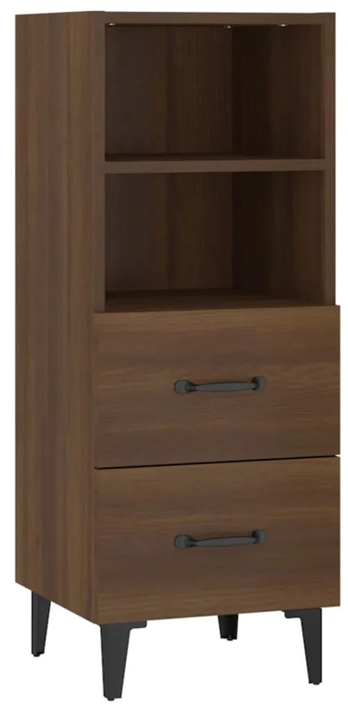 vidaXL Ντουλάπι Καφέ Δρυς 34,5 x 34 x 180 εκ. από Επεξεργασμένο Ξύλο