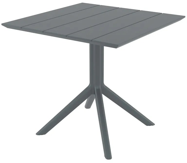 PARIS DARK GREY 80X80X74εκ. ΤΡΑΠΕΖΙ ΠΟΛ/ΝΙΟΥ 80X80X74εκ.
