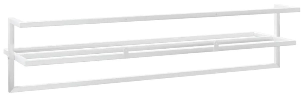 Βάση για Πετσέτες Επιτοίχια Λευκή 95 x 25 x 22 εκ. Σιδερένια - Λευκό