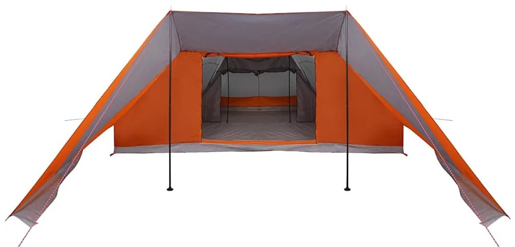 vidaXL Οικογενειακή Σκηνή Γκρι και Πορτοκαλί 660 x 456 x 200 εκ.