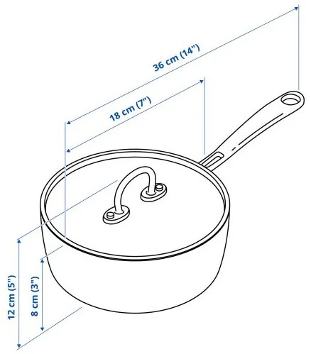 FINMAT κατσαρόλα με καπάκι, 1.5 l 205.175.68