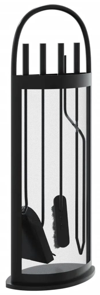 vidaXL Σετ Εργαλείων Τζακιού 5 Τεμαχίων 23x15x66 εκ. Ατσάλινο