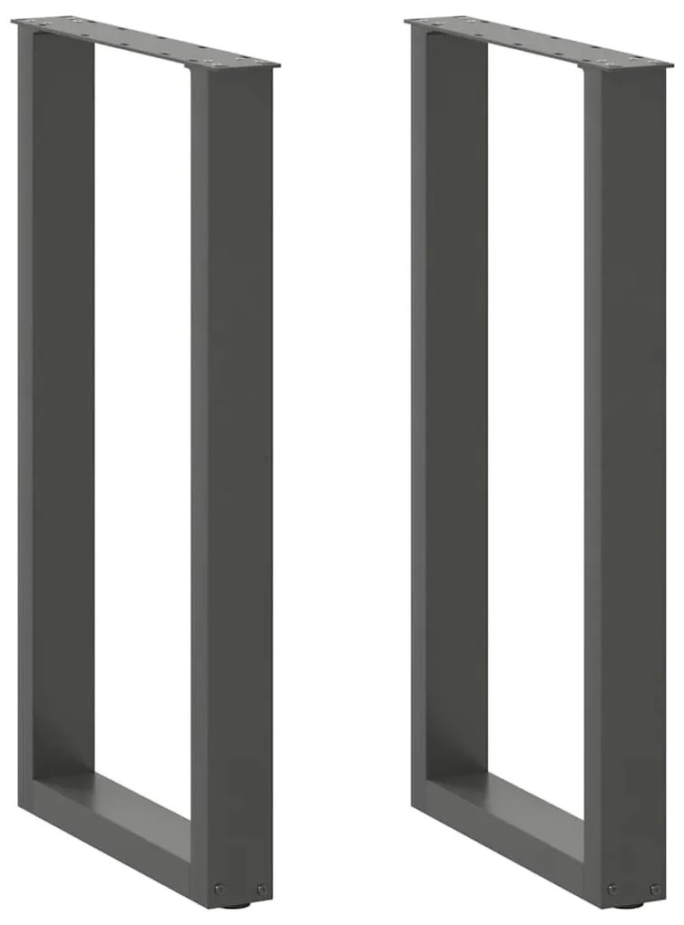 Πόδια Τραπεζιού Μπαρ σε Σχήμα U 2 τεμ. Ανθρακί 40x(90-91) εκ. Ατσάλι