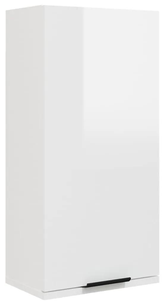 Ντουλάπι Μπάνιου Επιτοίχιο Γυαλιστερό λευκό 32 x 20 x 67 εκ. - Λευκό