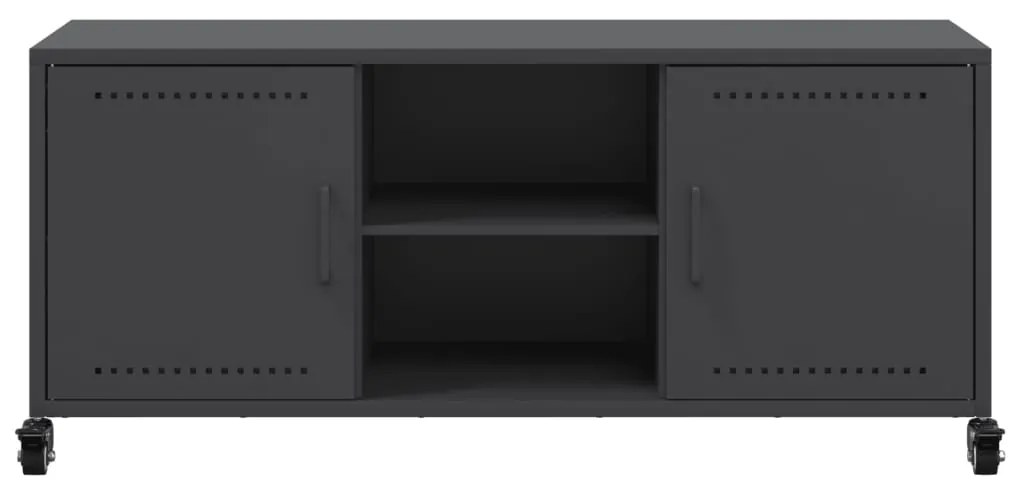 vidaXL Έπιπλο Τηλεόρασης Μαύρο 100,5x39x43,5 εκ. Ατσάλι