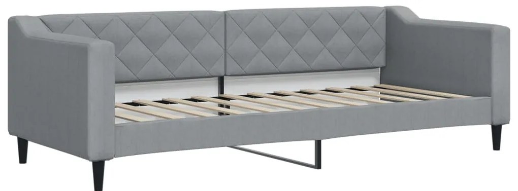vidaXL Καναπές Κρεβάτι Συρόμενος Ανοιχτό Γκρι 80x200εκ Ύφασμα Συρτάρια