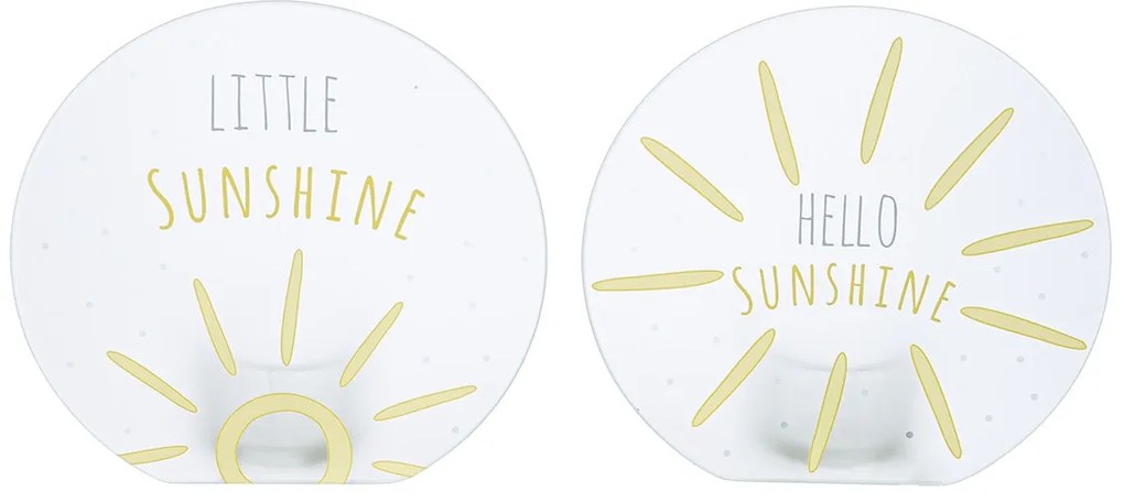 Ρεσώ Θήκη "Sunshine" Γυάλινο Γκρι Λευκό Yellow PU 12 Pcs. Assorted L. 5 cmh. 95 cm D. 10 cm