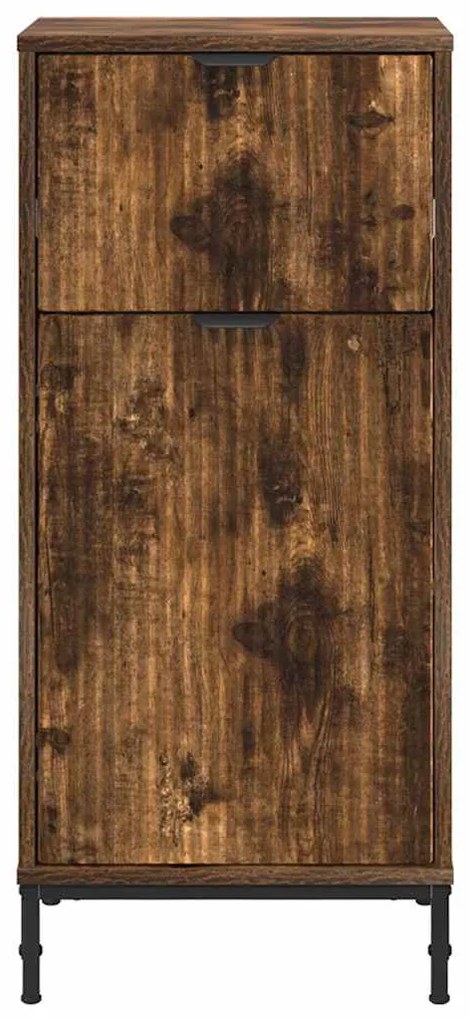 vidaXL Ντουλάπι Μπάνιου με συρτάρι Καπνιστό Δρύς 39,5 x 36 x 88 εκ