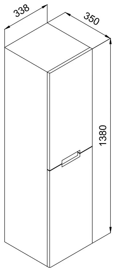 Στήλη μπάνιου κρεμαστή TREND 35 Ανθρακί 34x35x138 εκ. 34x34x138 εκ.