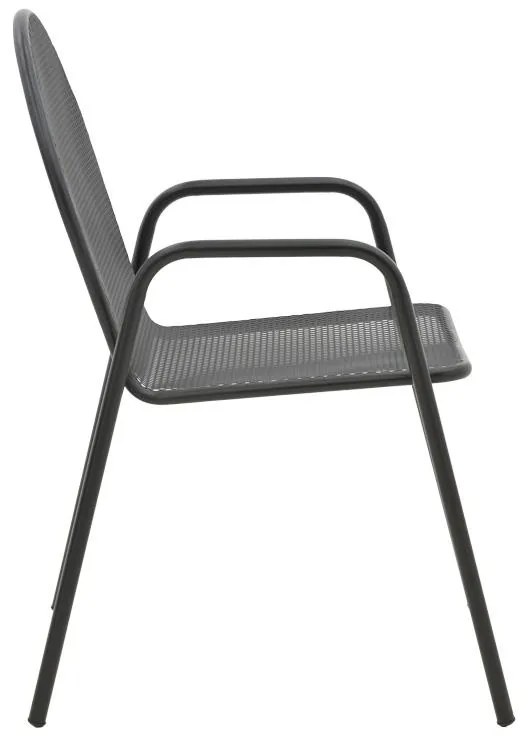 Σετ Κήπου Τραπεζαρία Watson - Tarete 3 τεμ Μαύρο Μέταλλο 60x60x70 εκ.