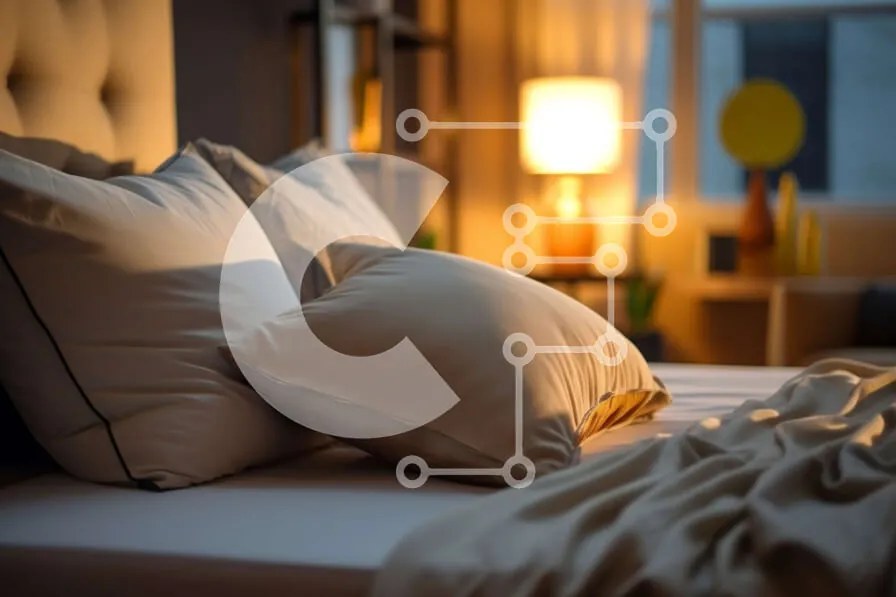 Intra Συλλεκτικό Ξύλινο Παζλ Plywood  4mm - Άνετο λευκό κρεβάτι με μαξιλάρια και αναπαυτικό Σε Ξύλινο Κουτί - Διαστάσεις Puzzle: 10x10 cm – 25 κομμάτια