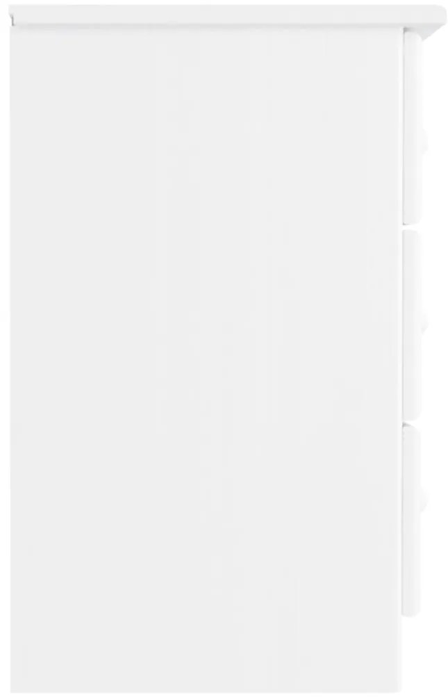 vidaXL Κομοδίνο ALTA Λευκό 41 x 35 x 55,5 εκ. από Μασίφ Ξύλο Πεύκου