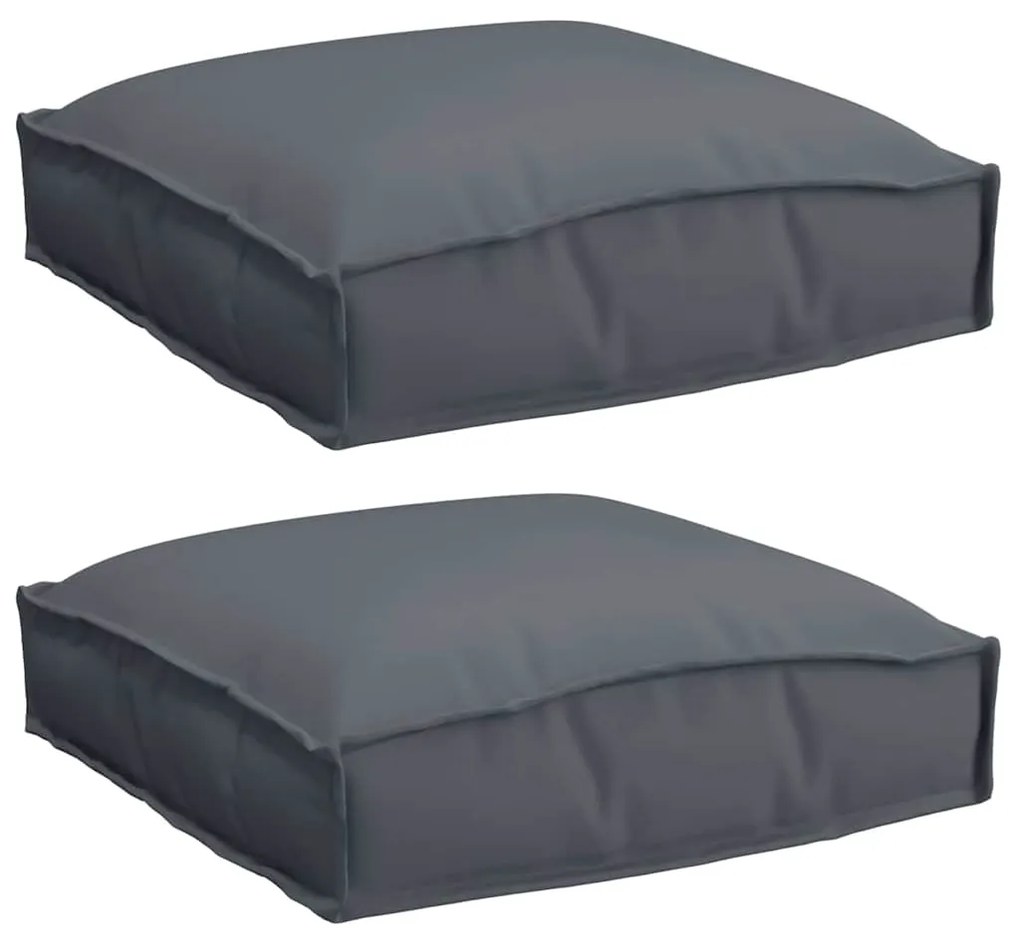 vidaXL Μαξιλάρι παλέτας για κάθισμα 2 pcs Ανθρακί 40 x 40 x 8 εκ.