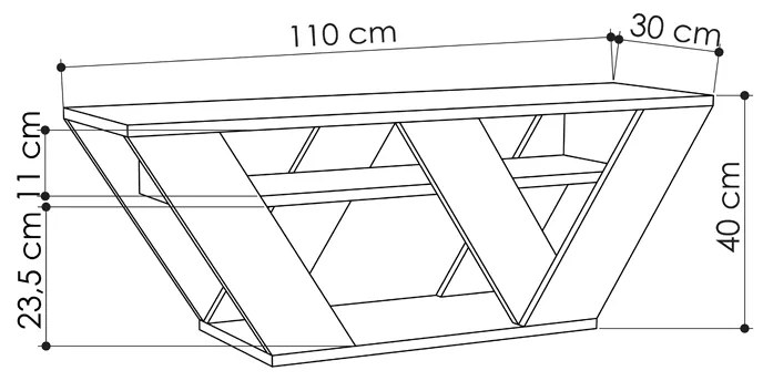 ΕΠΙΠΛΟ ΤΗΛΕΟΡΑΣΗΣ PIPRALLA MEGAPAP ΧΡΩΜΑ ΦΥΣΙΚΟ ΟΞΙΑΣ 110X30X40ΕΚ.