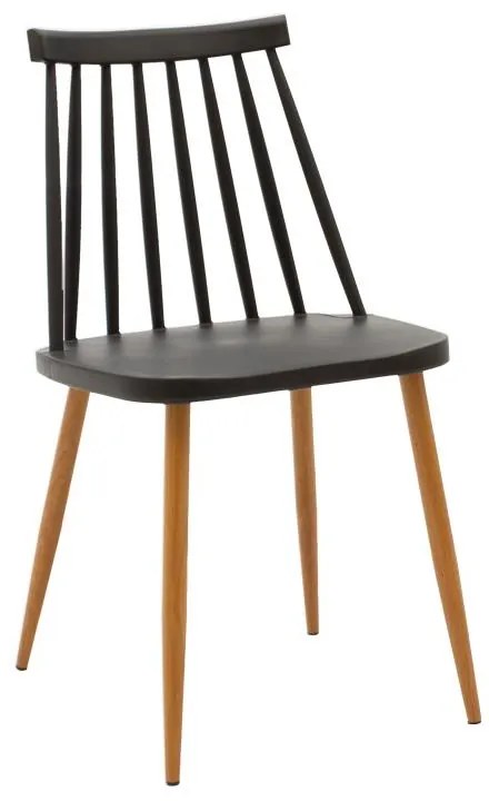 Τραπεζαρία Aurora-Cuba σετ 3τεμ pp-mdf σε μαύρη-sonoma απόχρωση 70x70x75εκ 70x70x75 εκ.