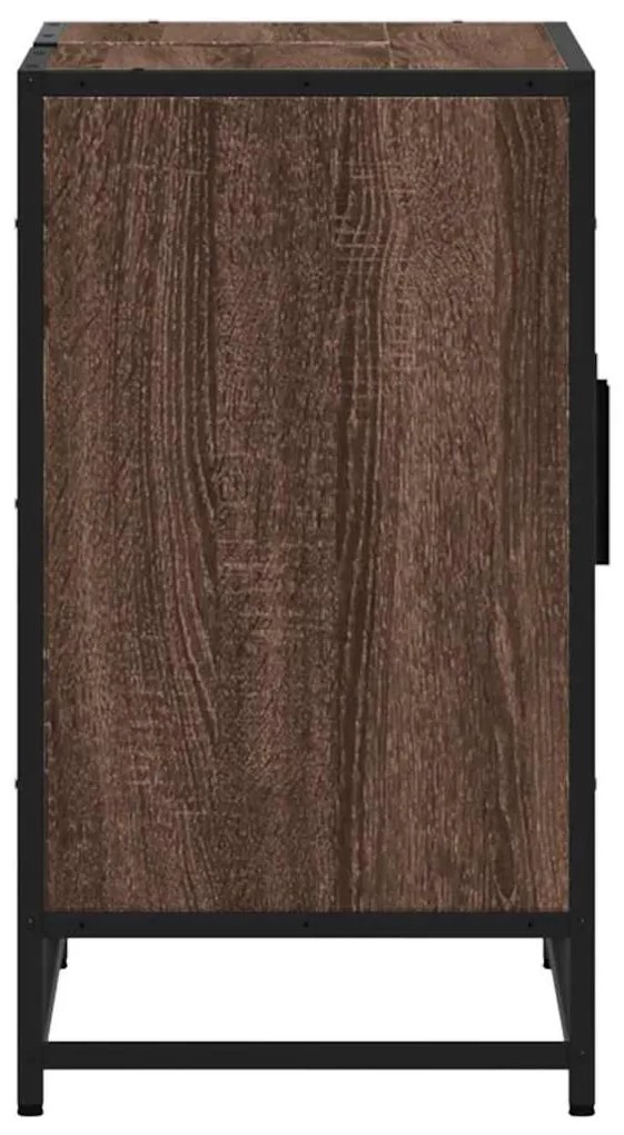 vidaXL ντουλάπι νιπτήρα μπάνιου καφέ δρυς 90x33x60 cm
