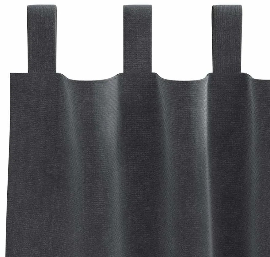 vidaXL Κουρτίνες με κουρτίνες 2 pcs Ανοιχτό γκρι 140 x 225 cm Βελούδο