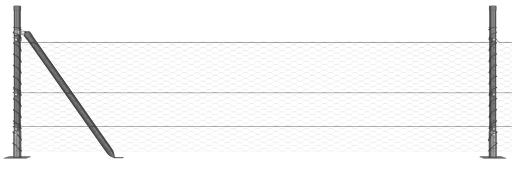 vidaXL Γωνιακή Φράξη Γκρι 0,4x100 μ Χάλυβας