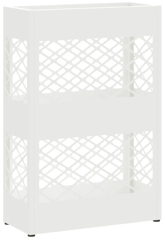 vidaXL Σχέδιο & βάση αποθήκευσης Lattice Λευκό 28 x 12 x 41 εκ Ατσάλι