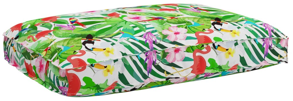 vidaXL Μαξιλάρι παλέτας για κάθισμα Floral Πολύχρωμο 120 x 80 x 12 cm
