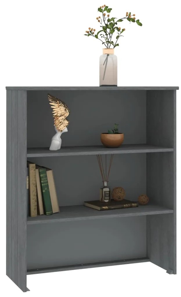 vidaXL Πάνω Μέρος Ντουλαπιού HAMAR Γκρι 85x35x100 εκ. Μασίφ Πεύκο