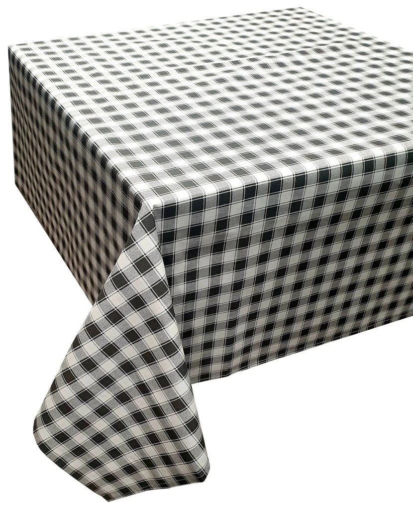 Τραπεζομάντηλο Polycotton 140x220εκ. Καρώ Design-1 Grey Komvos Home 7001755-2