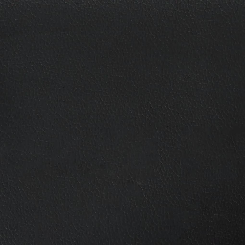 Πλαίσιο Κρεβατιού με Κεφαλάρι Μαύρο 200x200 εκ. Συνθετικό Δέρμα - Μαύρο