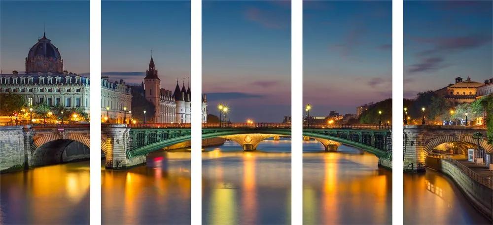 Εικόνα 5 μερών του εκθαμβωτικού πανοράματος του Παρισιού - 100x50