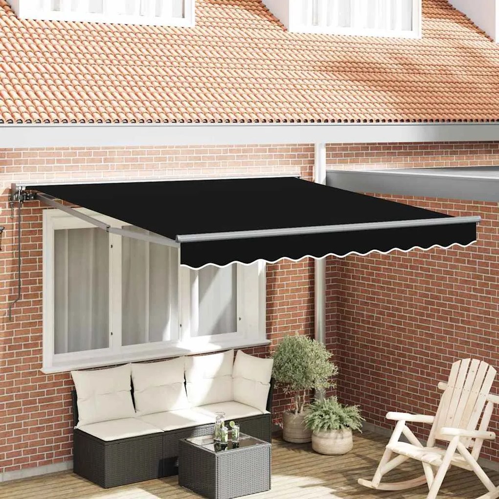 vidaXL Σκηνίτσα Αναδιπλούμενη Μαύρο 350x250 εκ ύφασμα