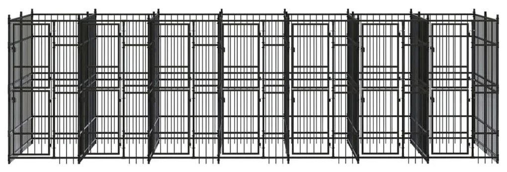 vidaXL Κλουβί Σκύλου Εξωτερικού Χώρου 12,9 μ² από Ατσάλι