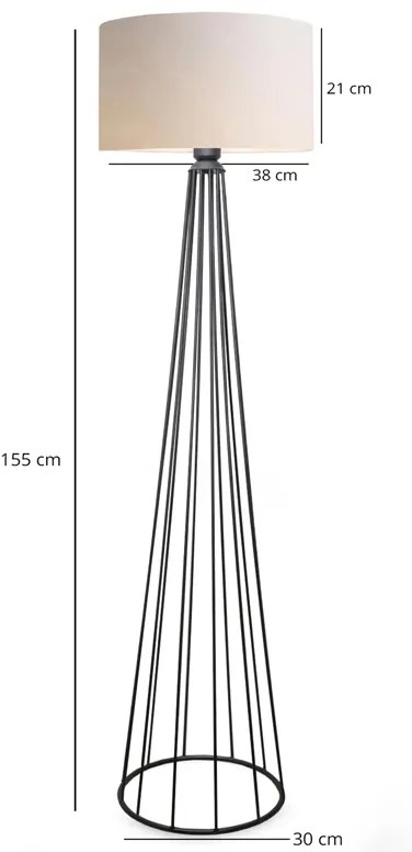 ΦΩΤΙΣΤΙΚΟ ΔΑΠΕΔΟΥ FIRDO I PAKOWORLD Ε27 ΥΦΑΣΜΑ ΚΡΕΜΑ-ΜΕΤΑΛΛΟ ΜΑΥΡΟ Φ38X121ΕΚ