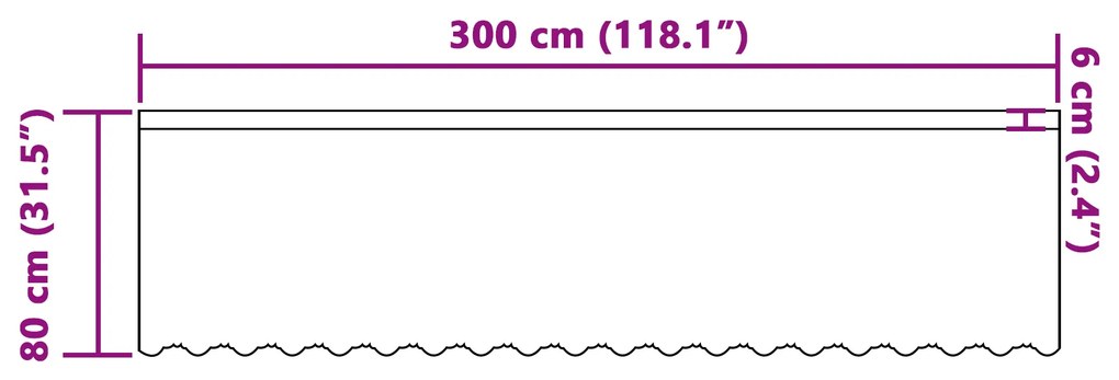 vidaXL Κουρτίνες με κουρτίνες Floral Λευκό 300 x 80 εκ. Πολυεστέρας