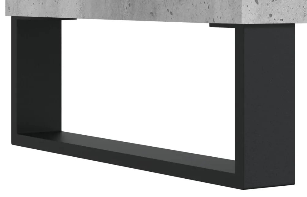 vidaXL Ραφιέρα Γκρι Σκυροδεμ. 69,5 x 32,5 x 90 εκ. από Επεξεργ. Ξύλο