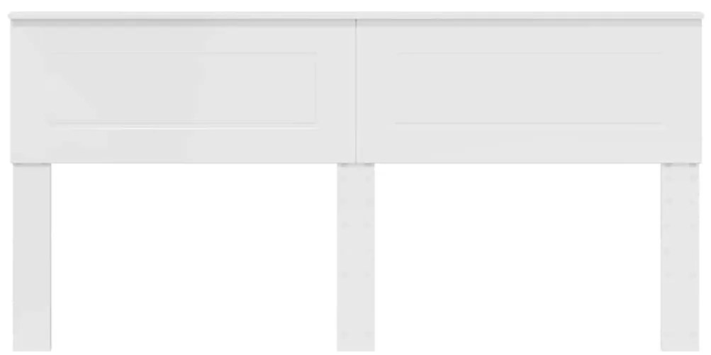 vidaXL Κεφαλάρι με κεφαλάρι Λαμπερό Λευκό 200 cm Επεξεργασμένο ξύλο