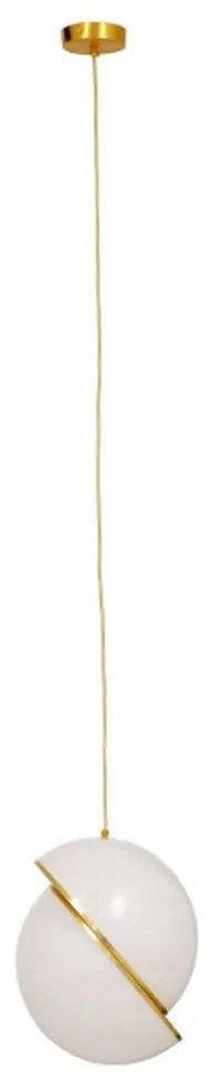 Φωτιστικό Οροφής Hudson 01555 1xΕ27 Φ30x34cm White-Gold GloboStar