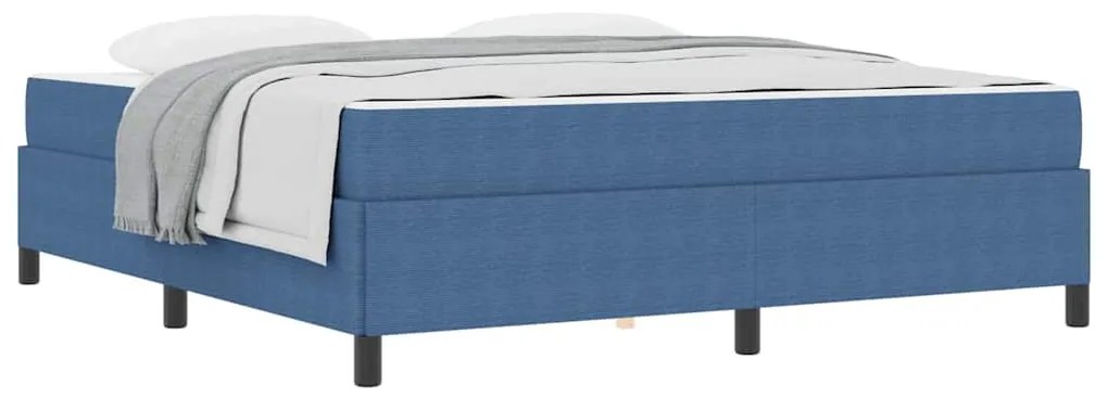 vidaXL Σκελετός Κρεβατιού με στρώμα Μπλε 180 x 200 cm ύφασμα
