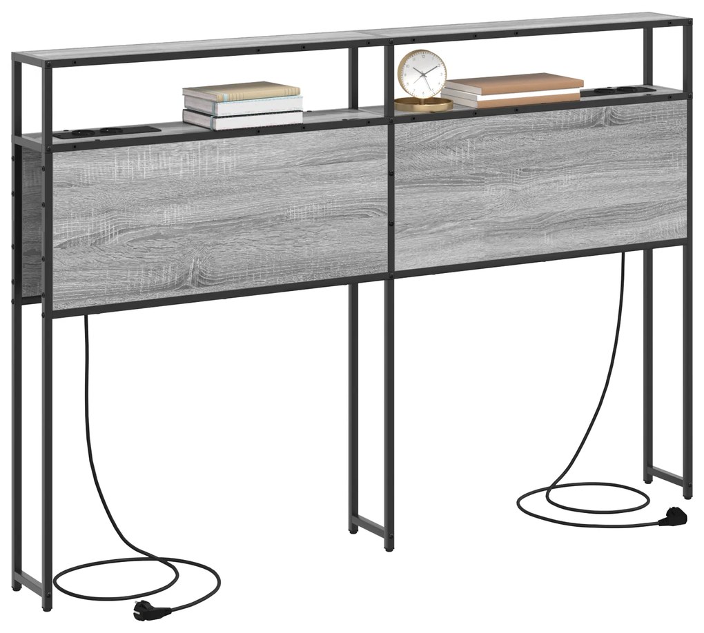 vidaXL Κεφαλάρι Αποθήκης Γκρι sonoma 140 cm Επεξεργασμένο ξύλο