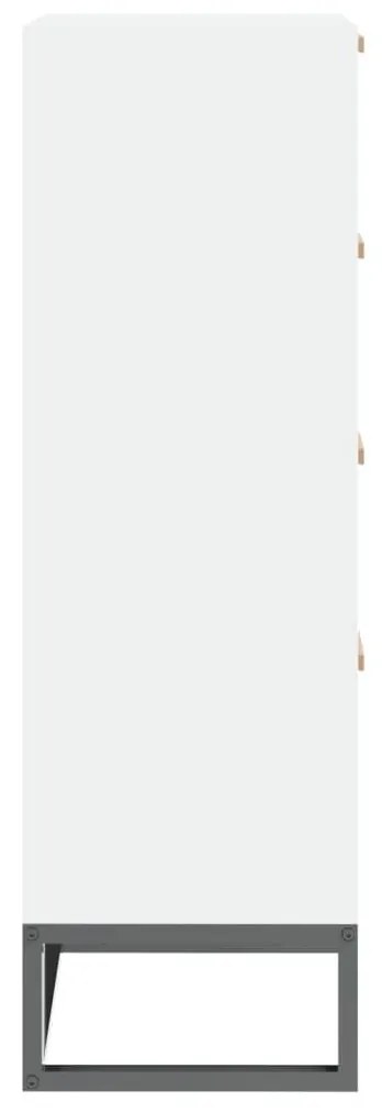 Συρταριέρα Λευκή 40 x 30 x 95 εκ. από Επεξεργασμένο Ξύλο - Λευκό