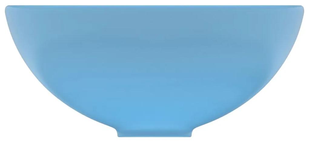 Νιπτήρας Πολυτελής Στρογγυλός Γαλάζιο Ματ 32,5x14 εκ. Κεραμικός - Μπλε