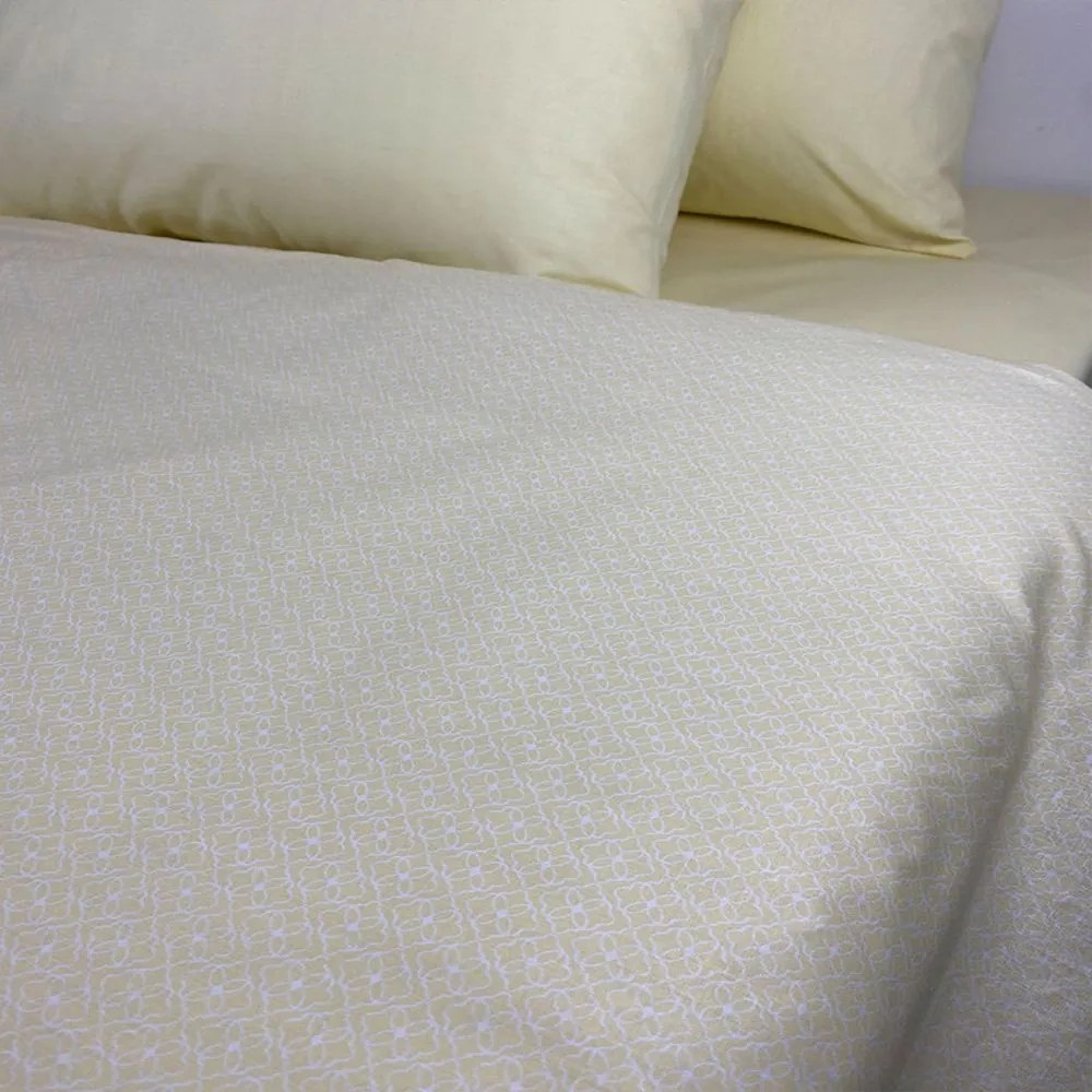 Σεντόνια Iris Με Λάστιχο (Σετ 3τμχ) Yellow Astron Μονό 100x240cm 100% Cotton