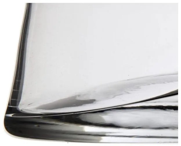 Διάφανο γυάλινο βάζο διακόσμησης 9.5x9.5x37εκ